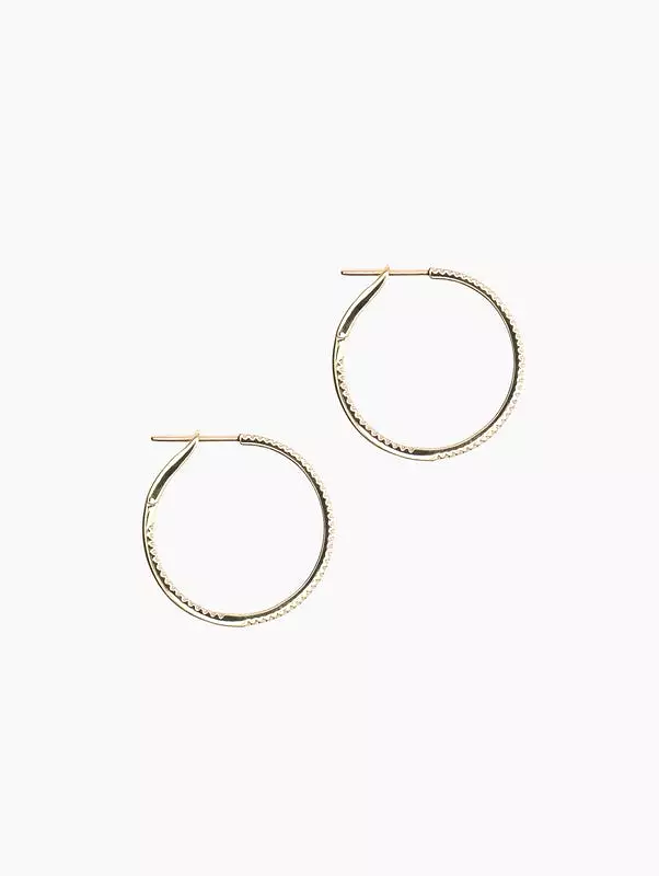 1 Pave Diamond Hoops