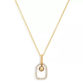 18K Gold and Diamond Pickleball Charm, Medium