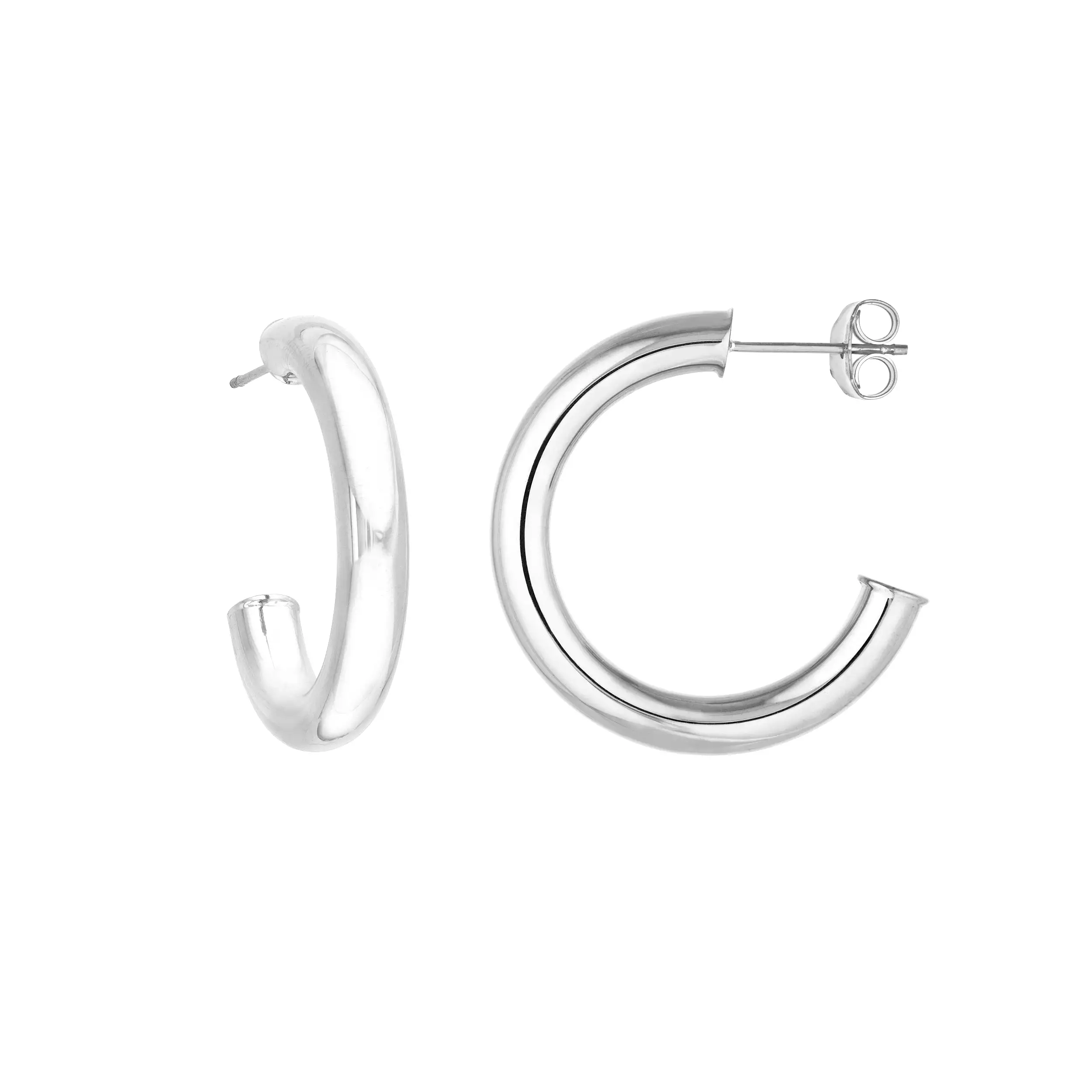 25mm Tube Hoop Earrings