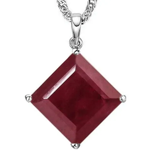 5.06 CT RUBY 10KT SOLID GOLD PENDANT