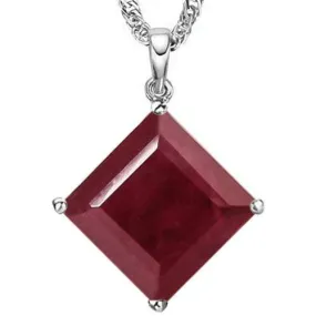 5.06 CT RUBY 10KT SOLID GOLD PENDANT