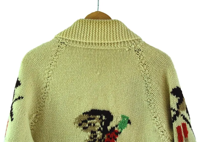 60s Hunting Cowichan Sweater - L