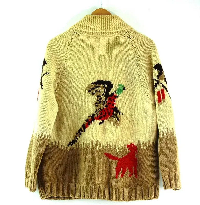 60s Hunting Cowichan Sweater - L