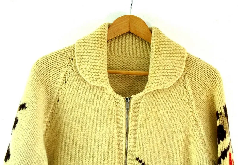 60s Hunting Cowichan Sweater - L