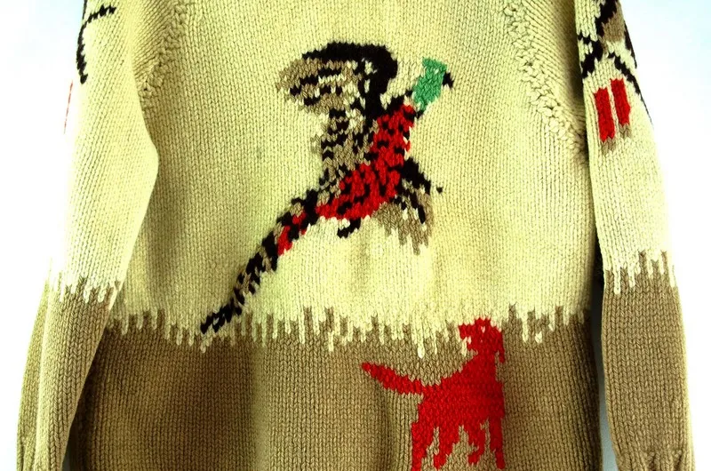 60s Hunting Cowichan Sweater - L