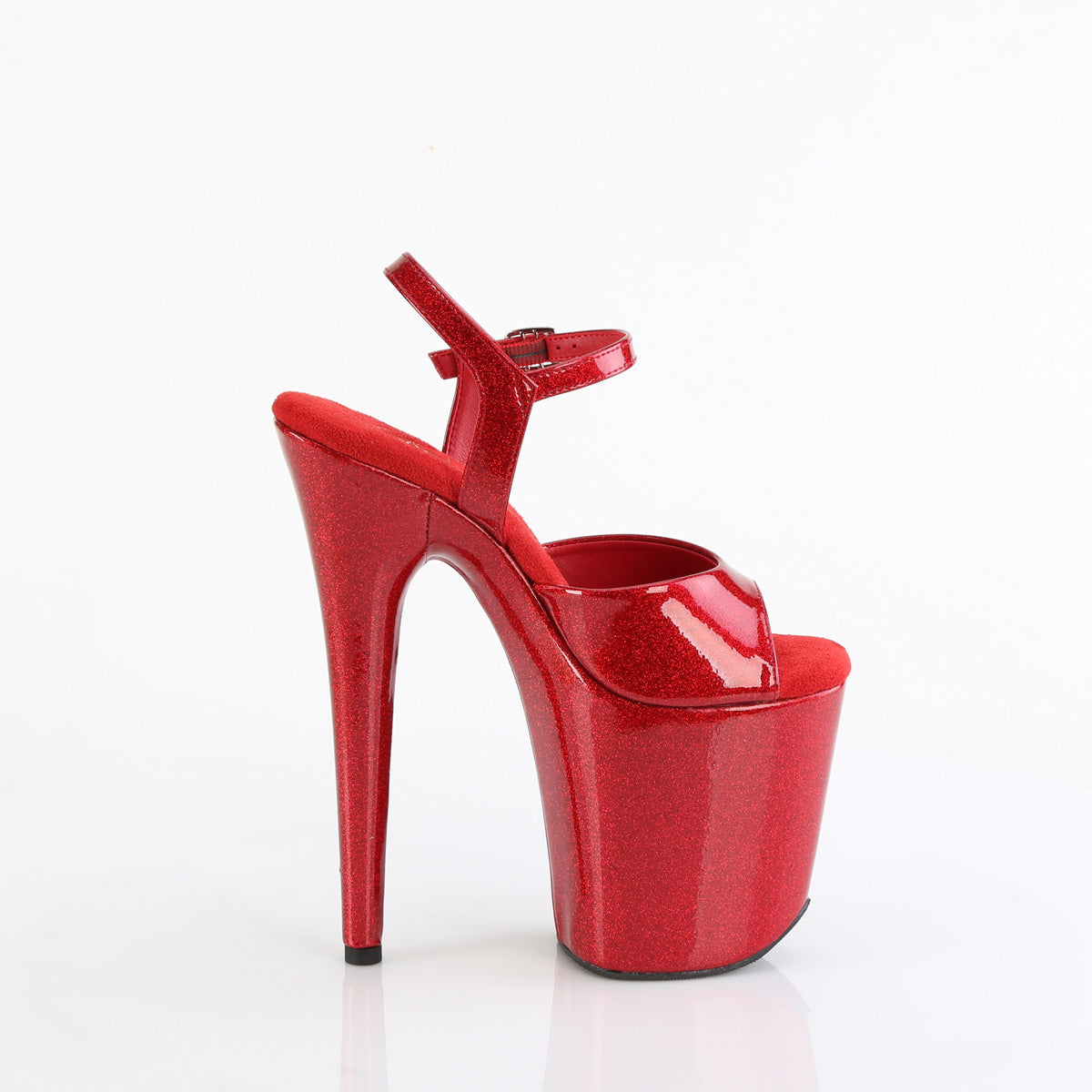 8 Inch Heel FLAMINGO-809GP Ruby Red Glitter