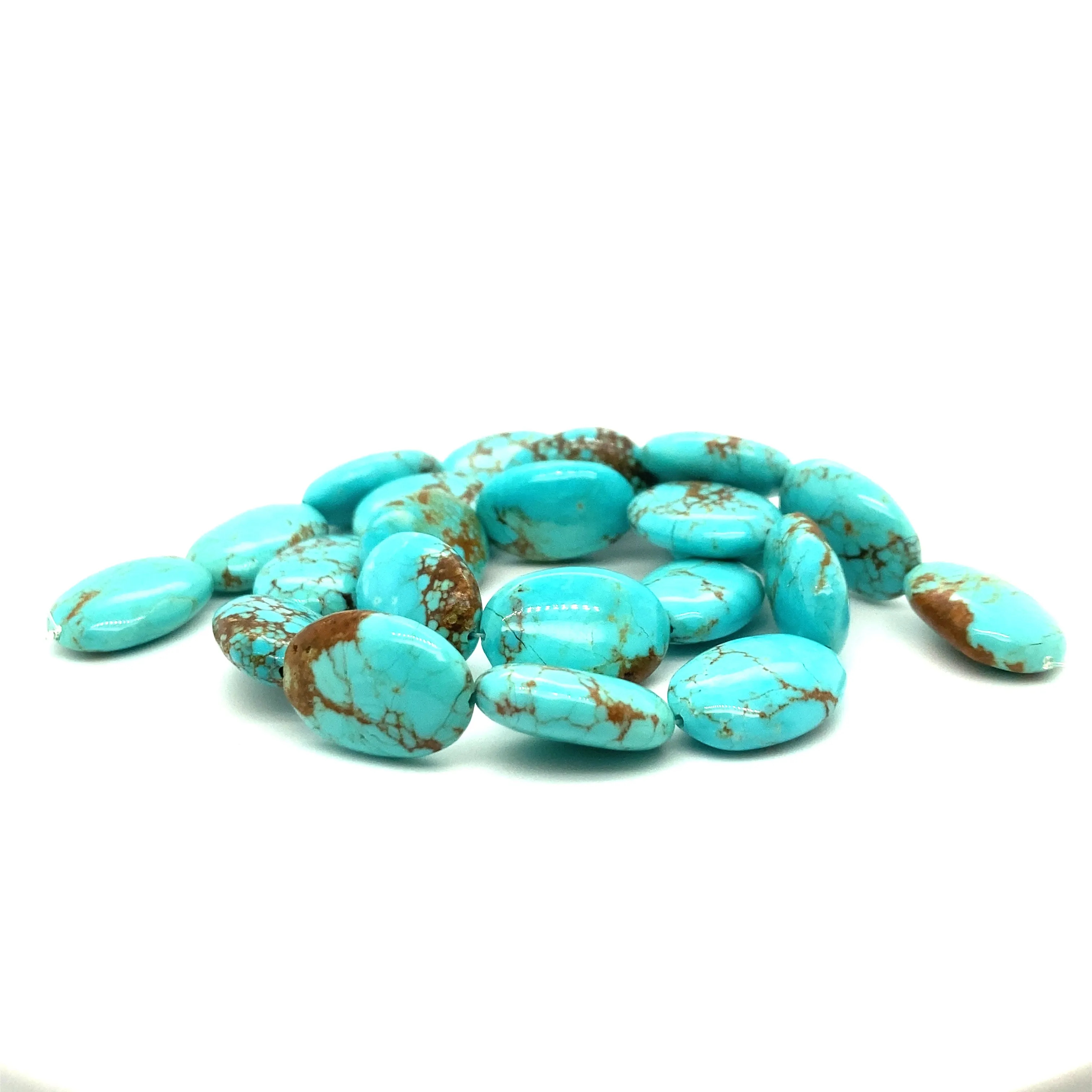 AAA Nevada #8 Mine Turquoise Beads 20x15mm Ovals