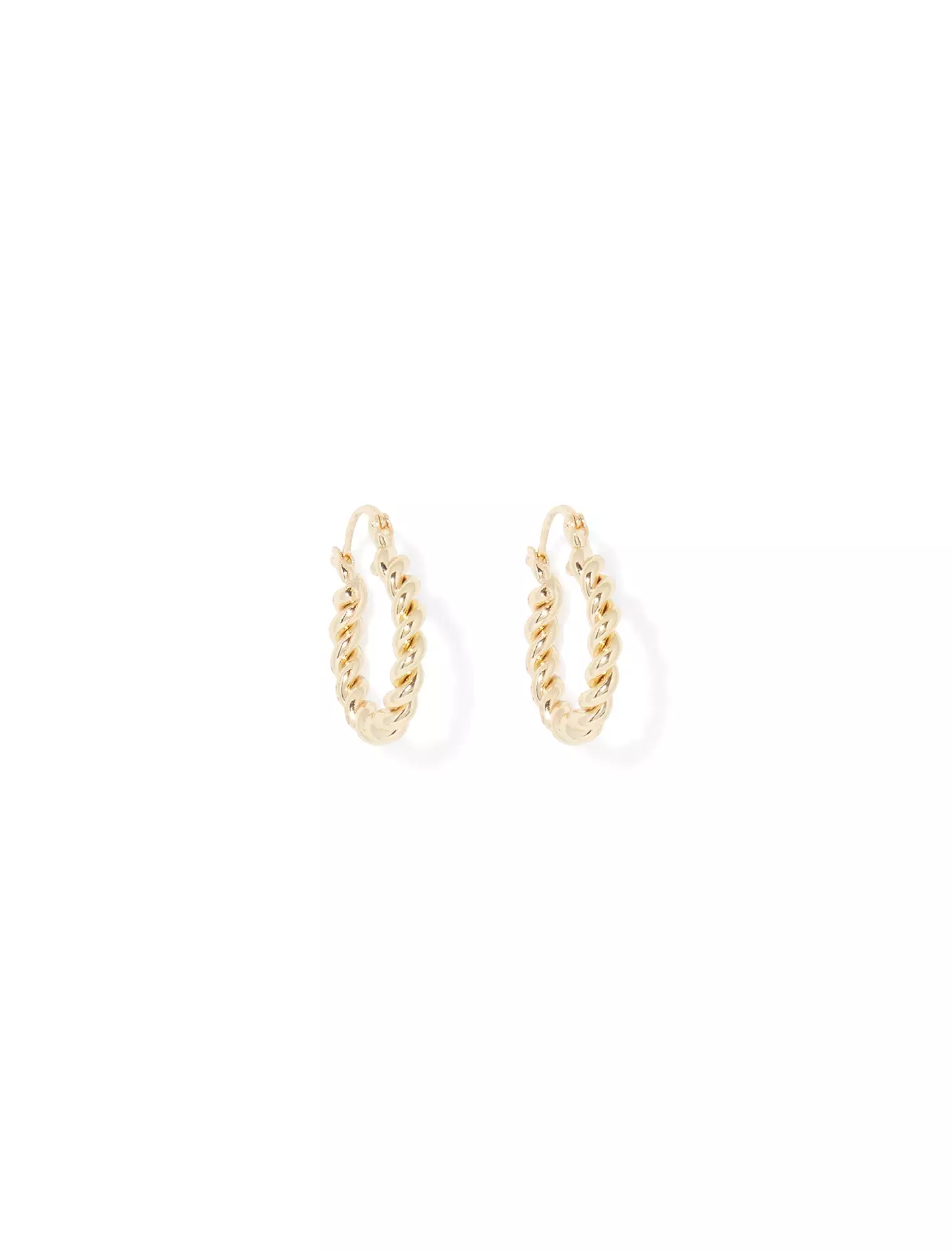 Acacia Twist Gold Plated Hoop Earrings