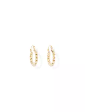 Acacia Twist Gold Plated Hoop Earrings