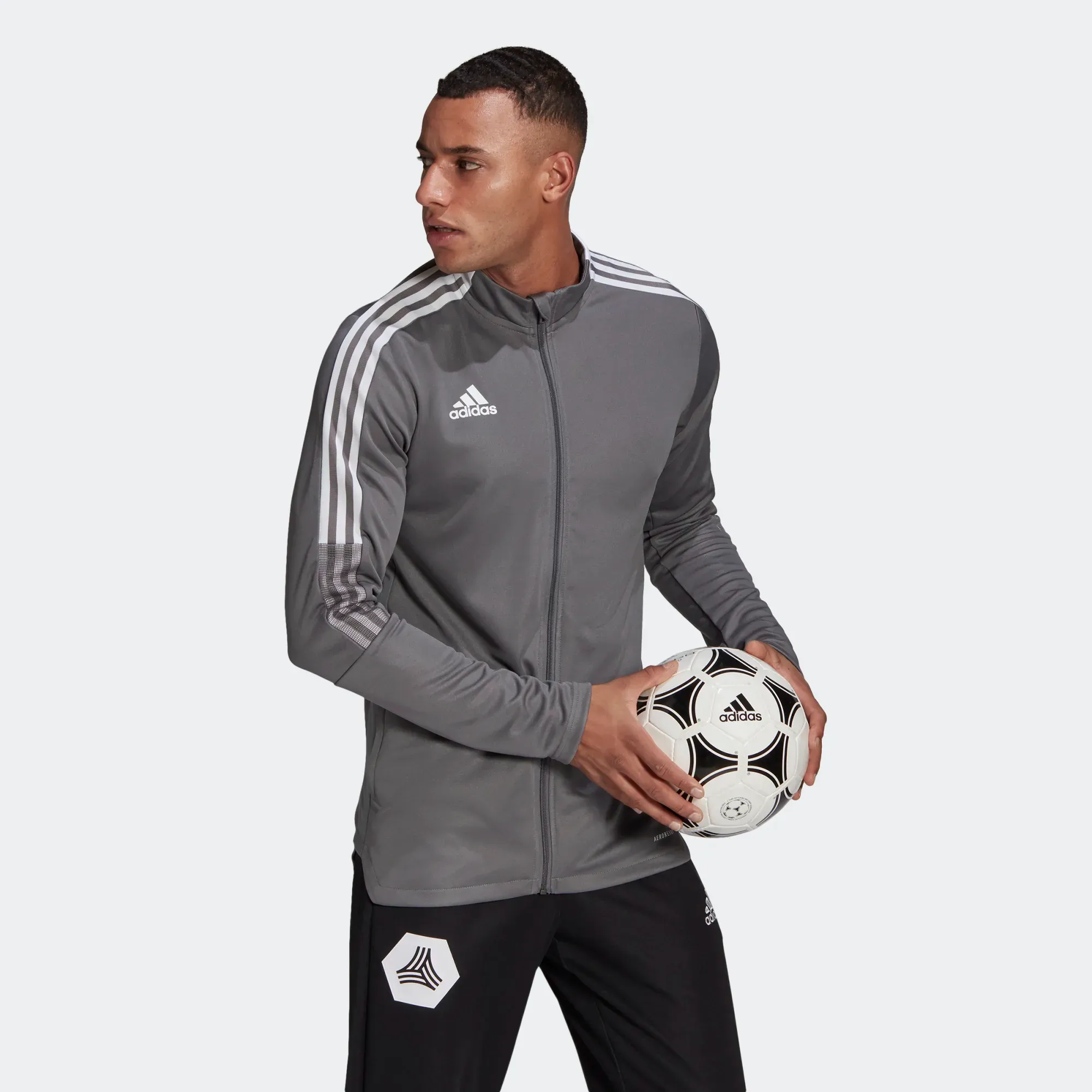 Adidas Men's Tiro 21 Track Jacket - Grey Four