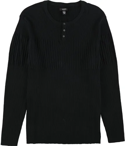 Alfani Mens Ribbed Blocked Henley Sweater