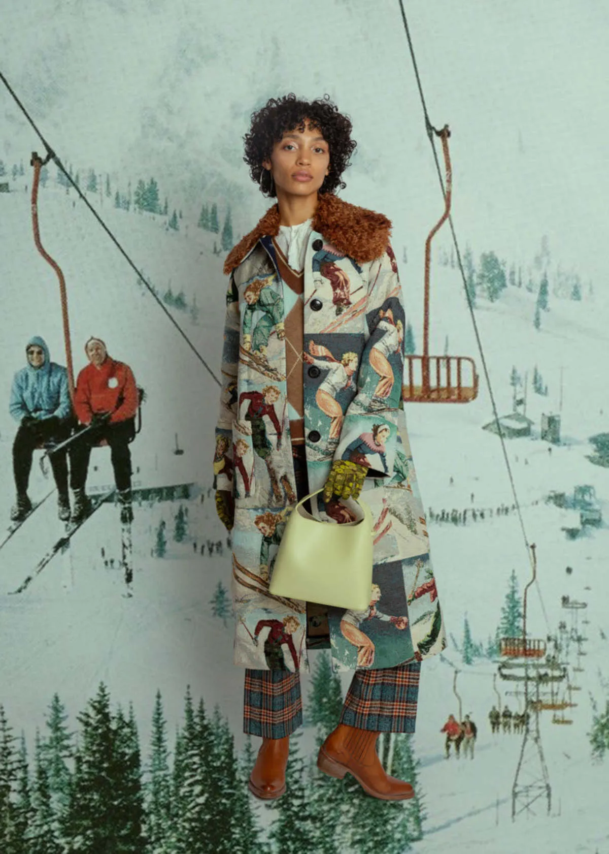 Alpine Postcards Coat - Print