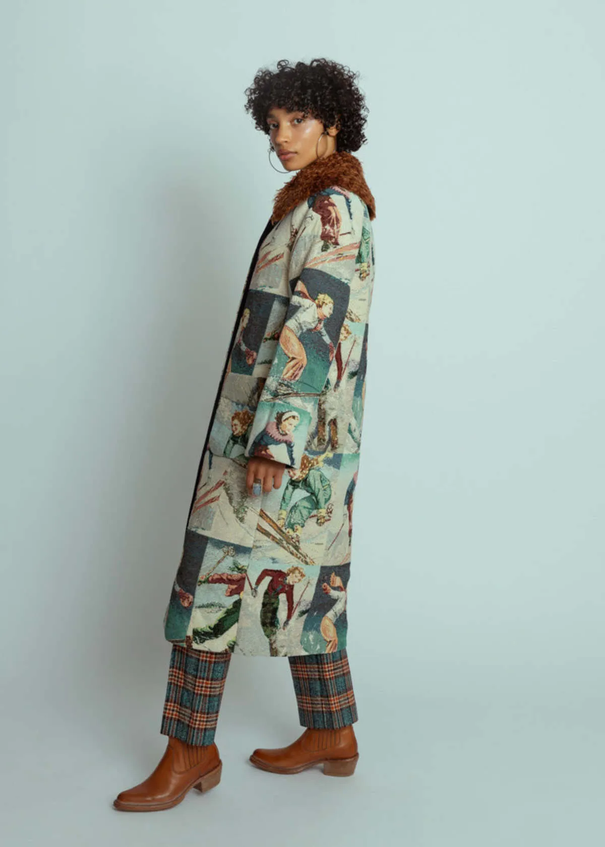 Alpine Postcards Coat - Print