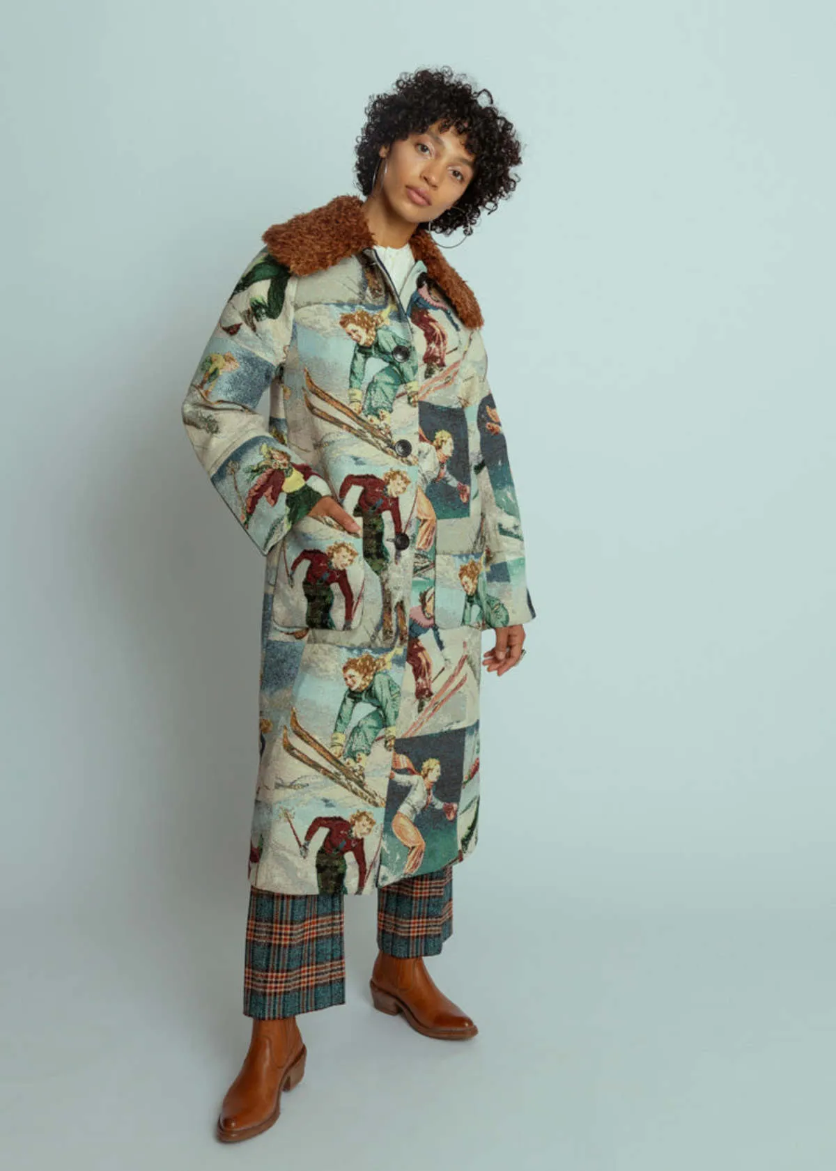 Alpine Postcards Coat - Print