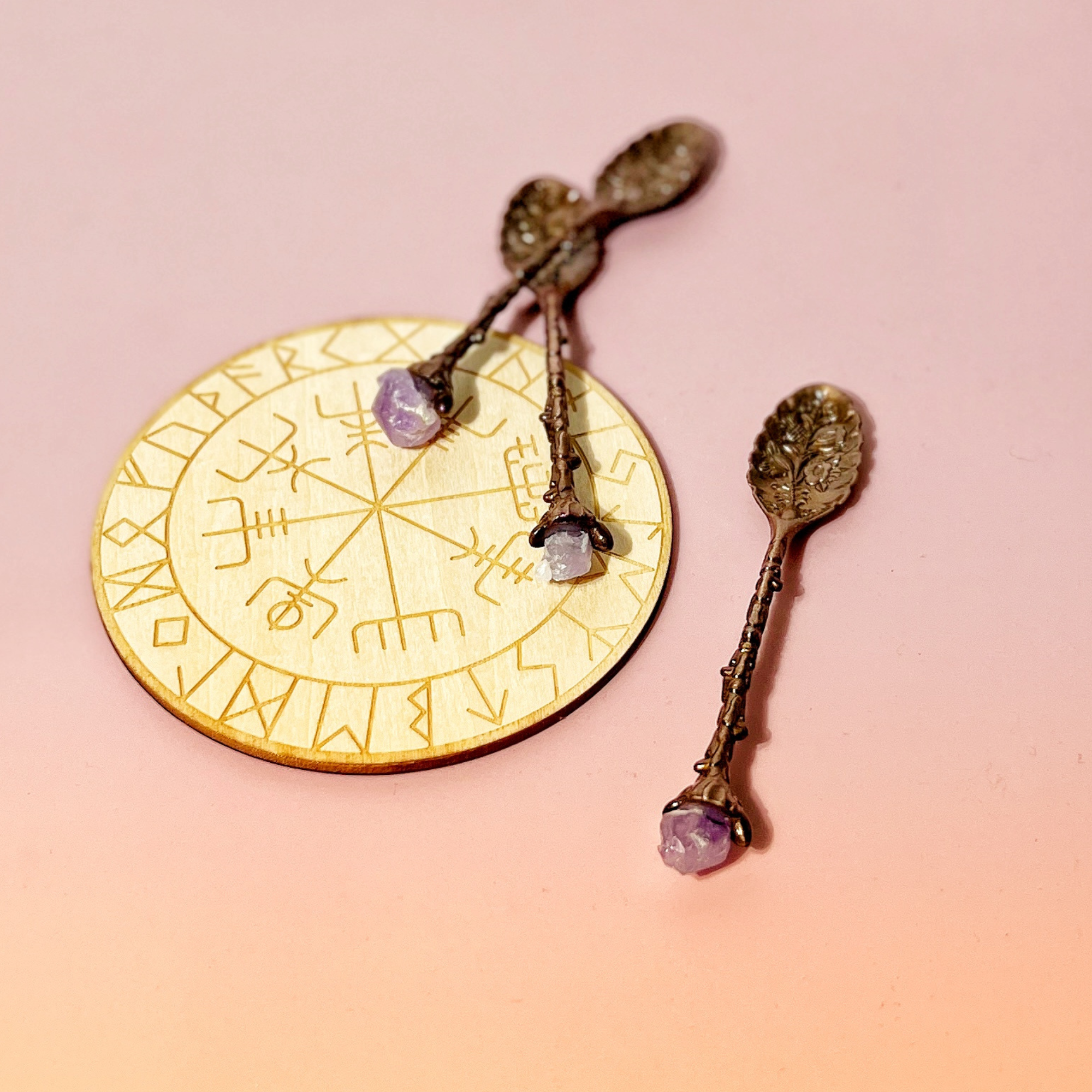 Amethyst Crystal Apothecary Spoon