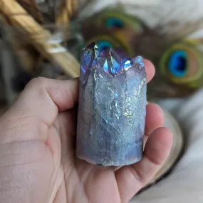 Angel Aura Infused Amethyst Cylinder Geode Carving #4