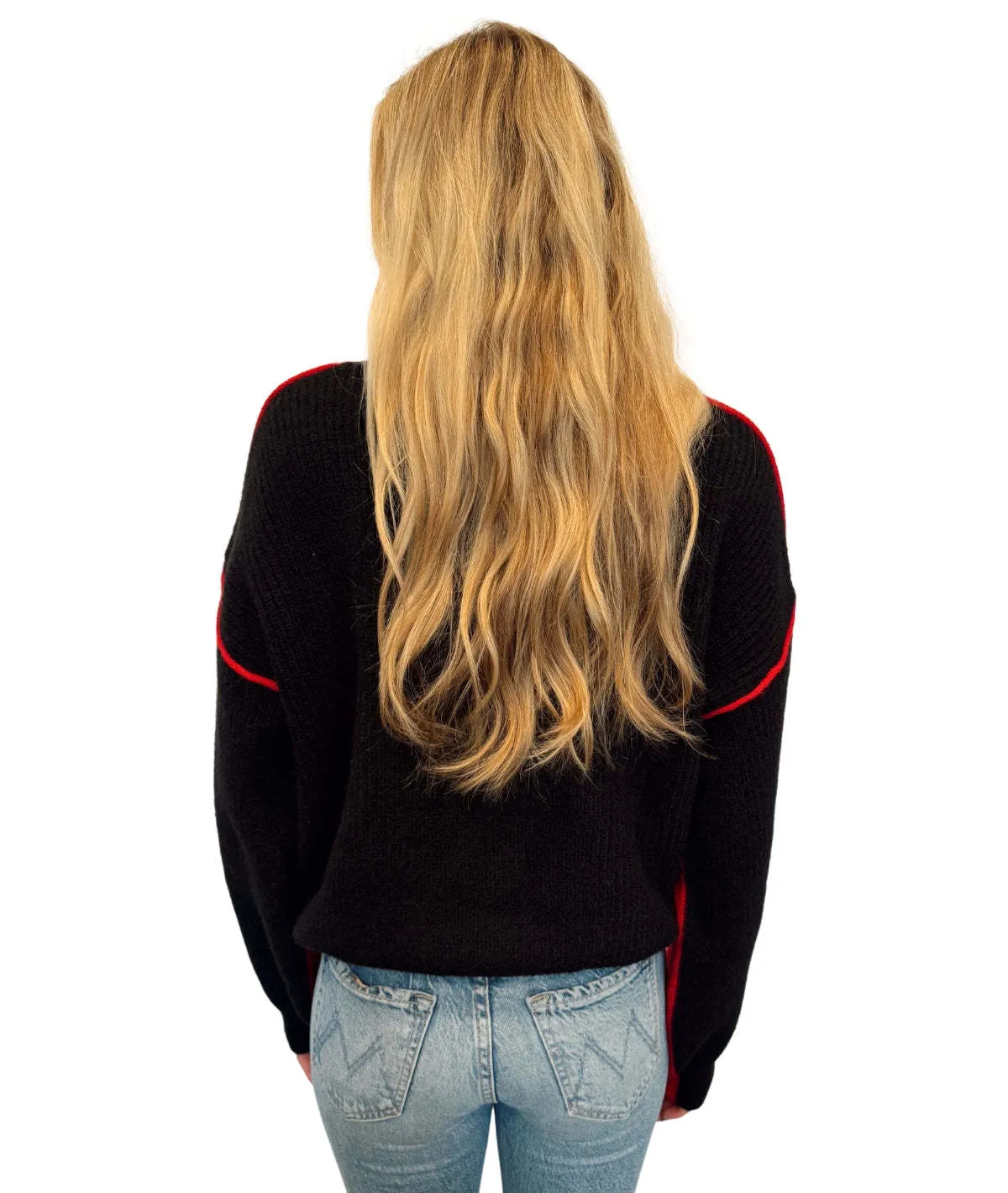 Astrid Sweater - Red/Black