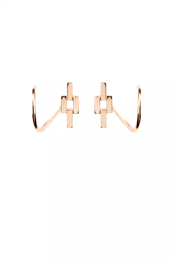 Aurore Twirl Earring, Rose Gold