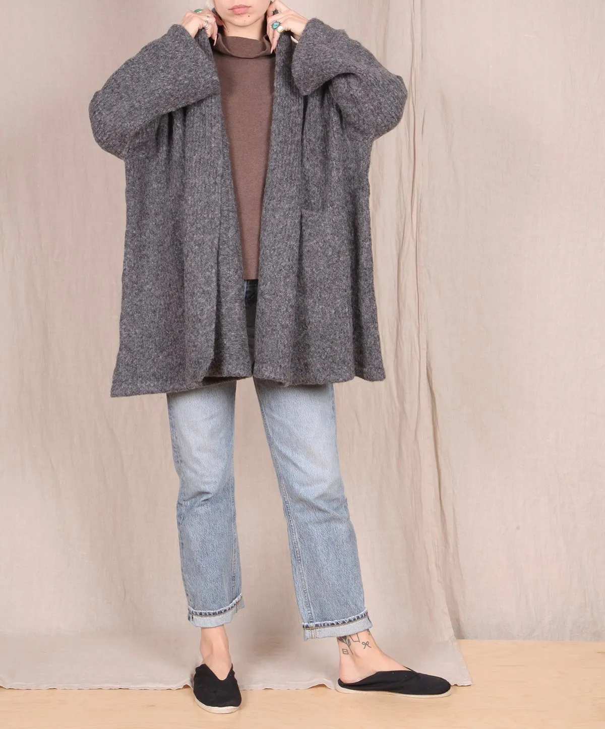 Baby Alpaca Haori Coat