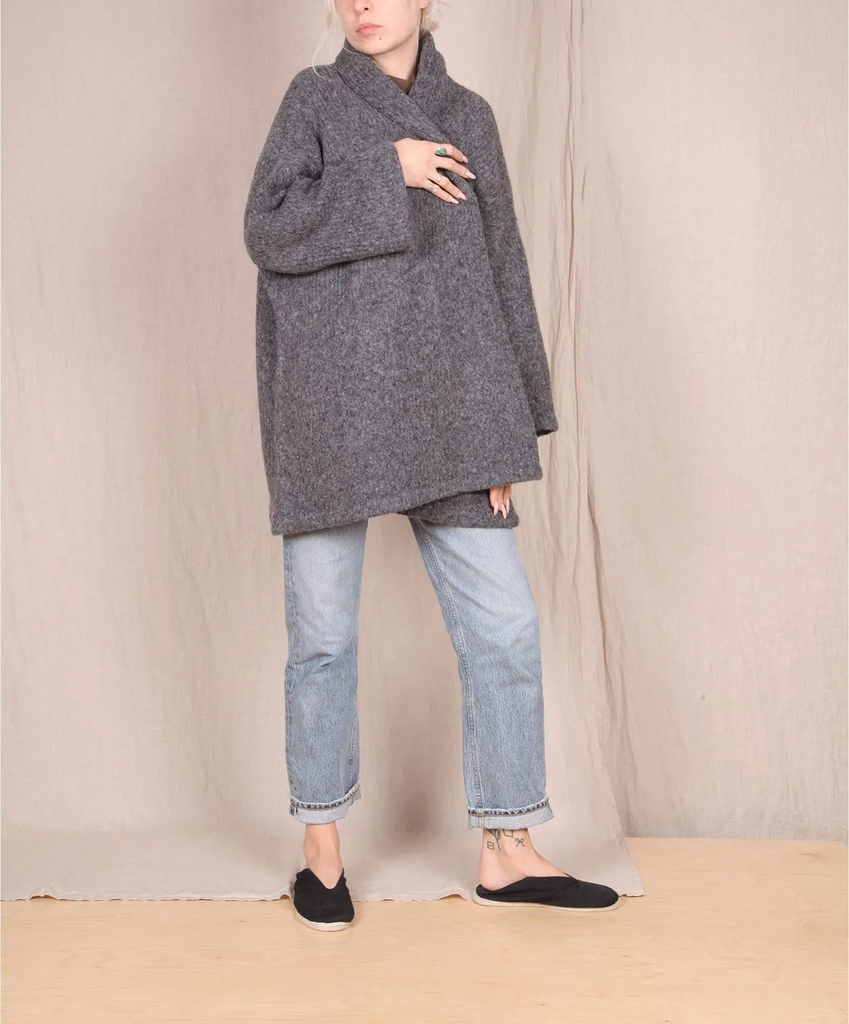 Baby Alpaca Haori Coat