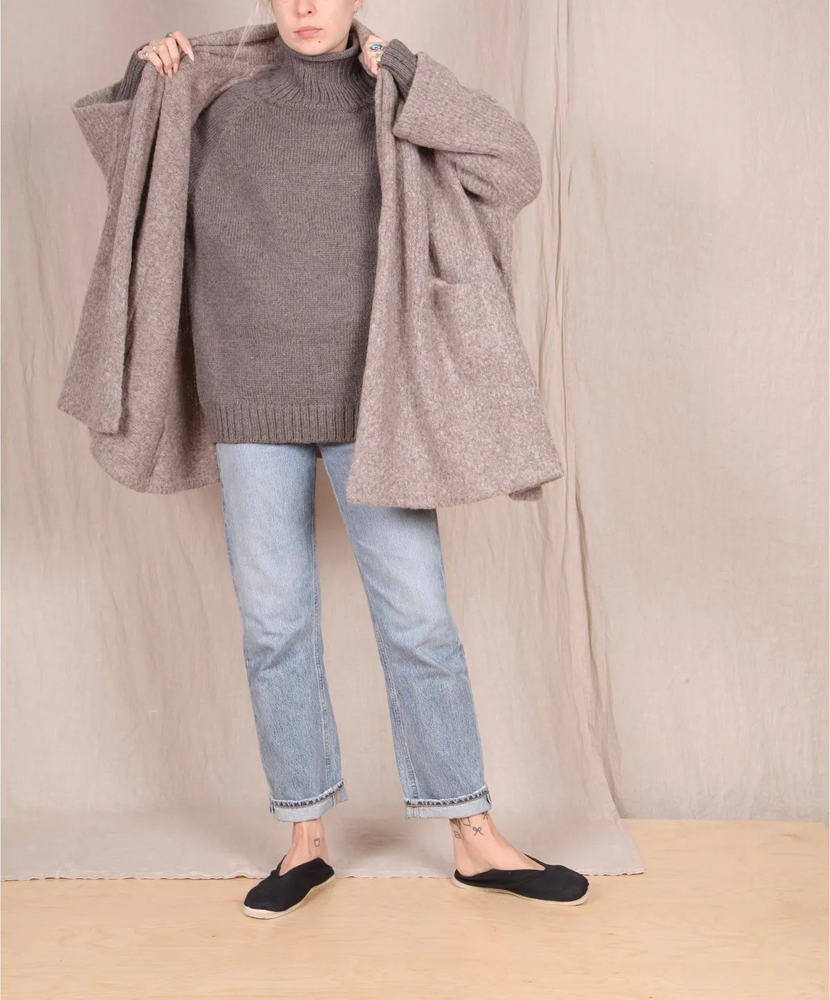 Baby Alpaca Haori Coat