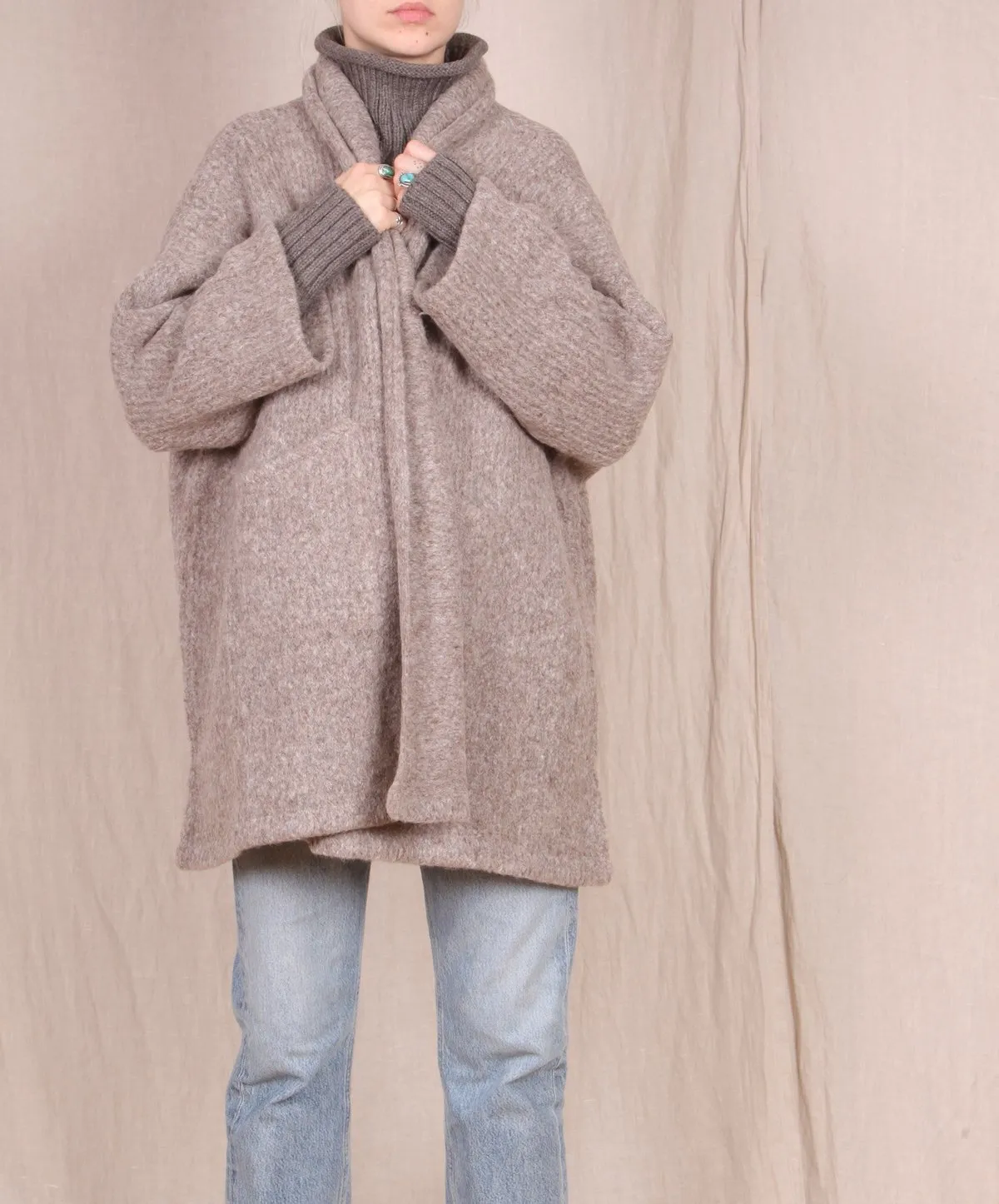 Baby Alpaca Haori Coat