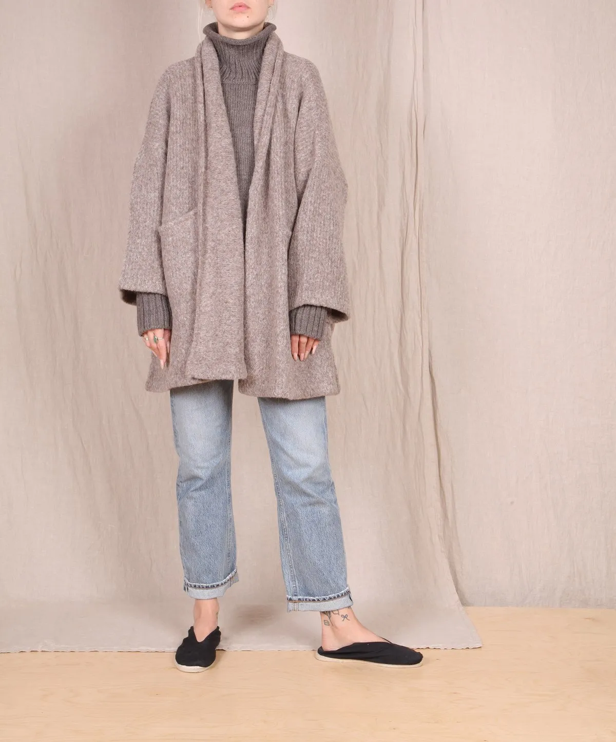 Baby Alpaca Haori Coat