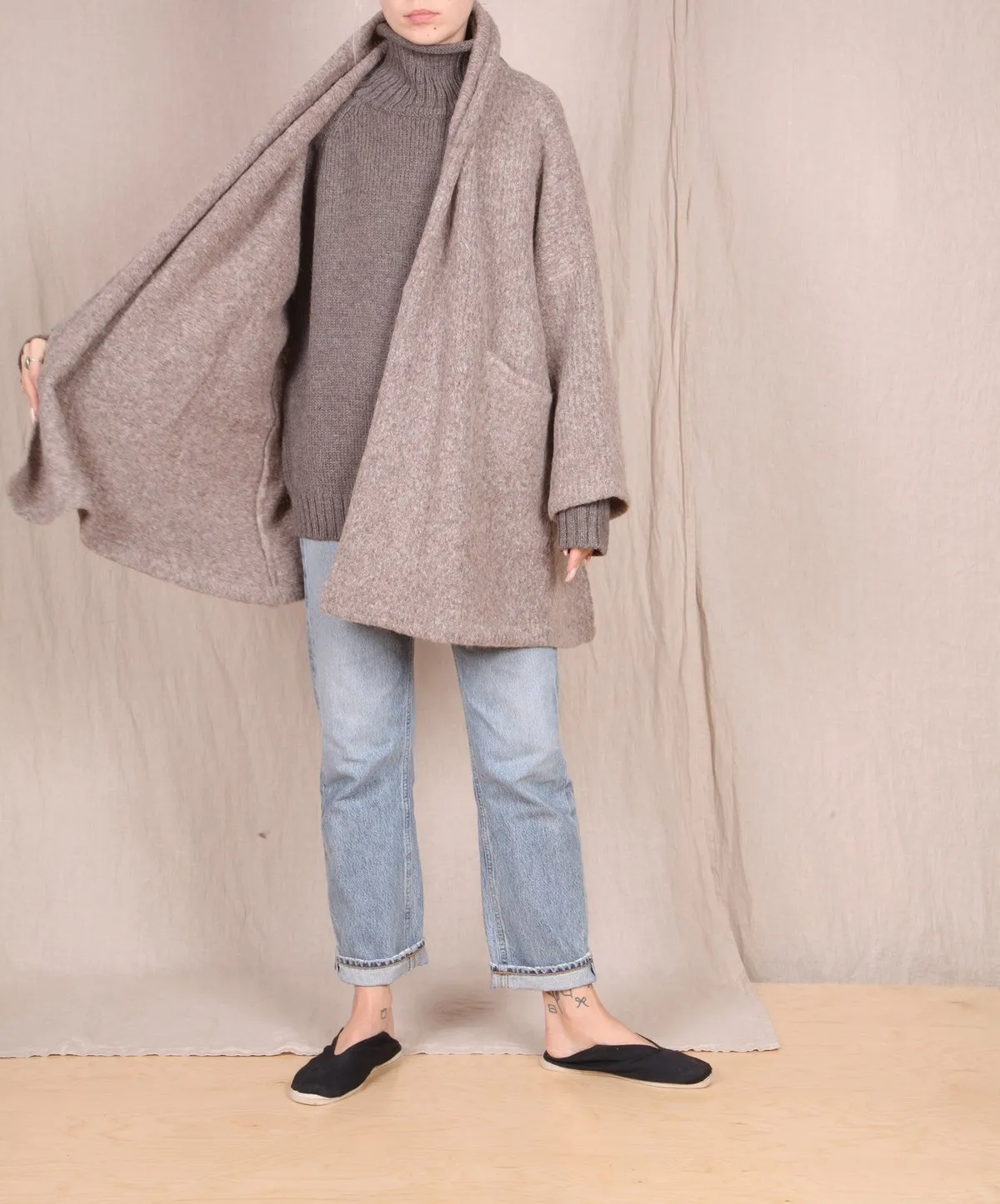 Baby Alpaca Haori Coat