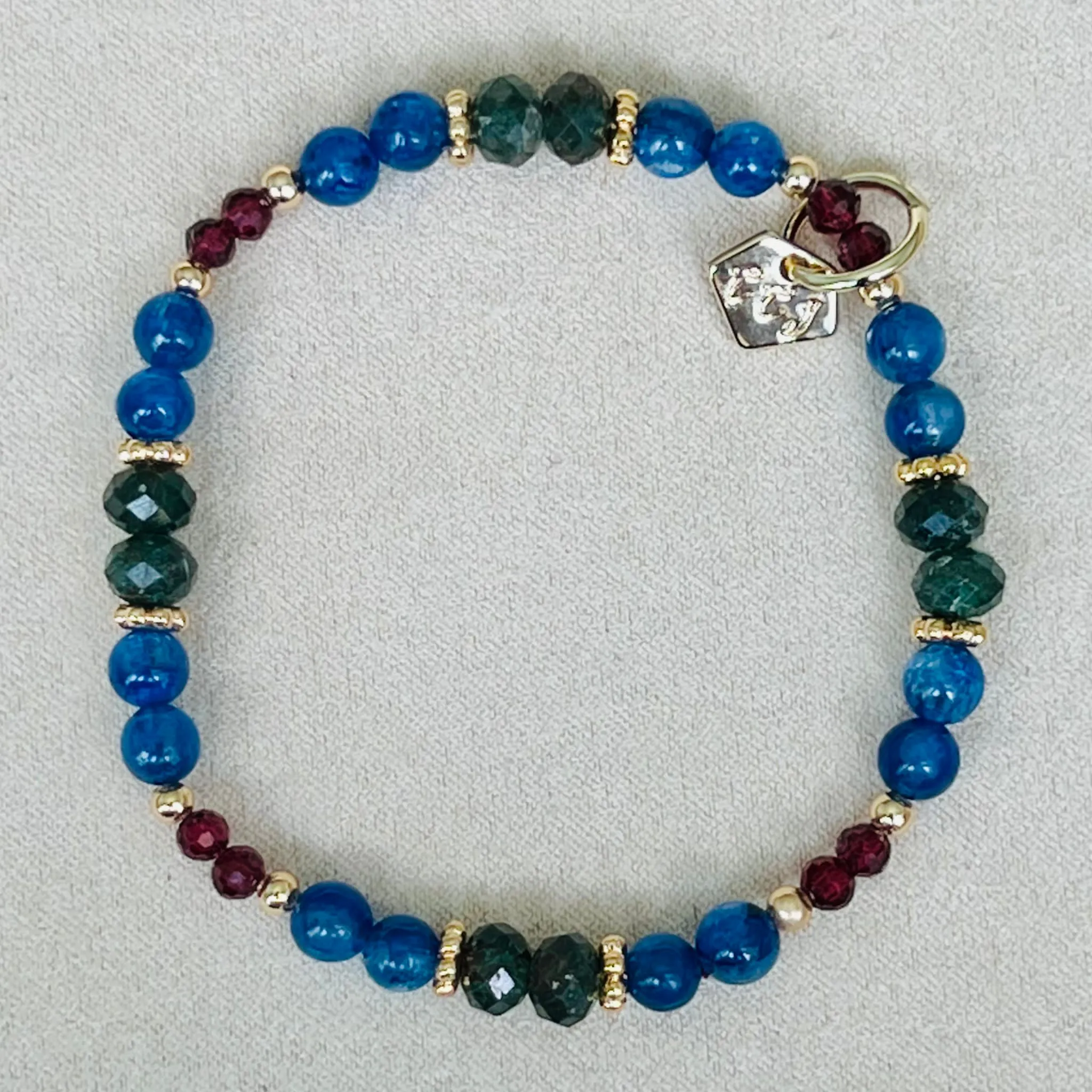 Baby Kyanite, Apatite & Garnet Bracelet