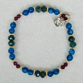 Baby Kyanite, Apatite & Garnet Bracelet