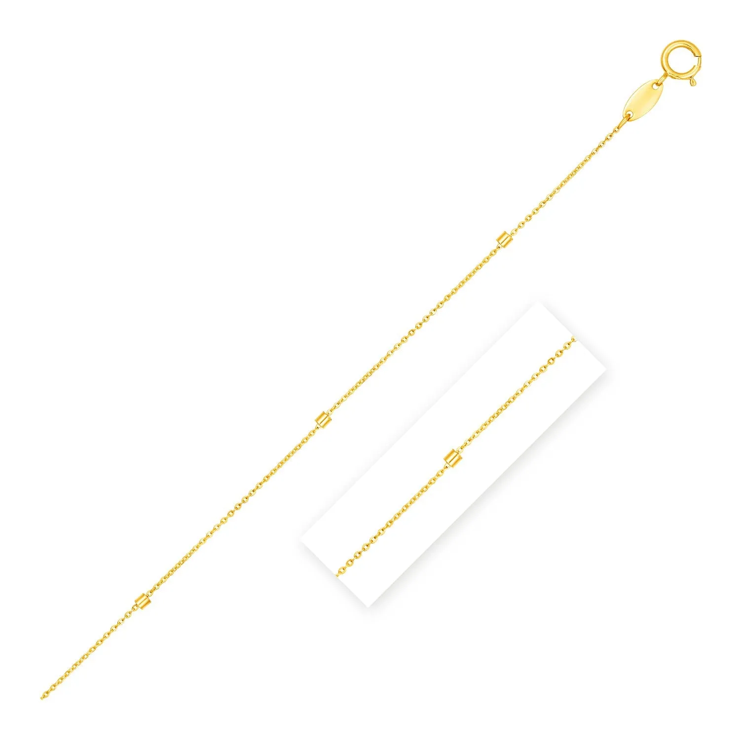 Bead Links Pendant Chain in 14k Yellow Gold (1.5mm)-rx16667-16