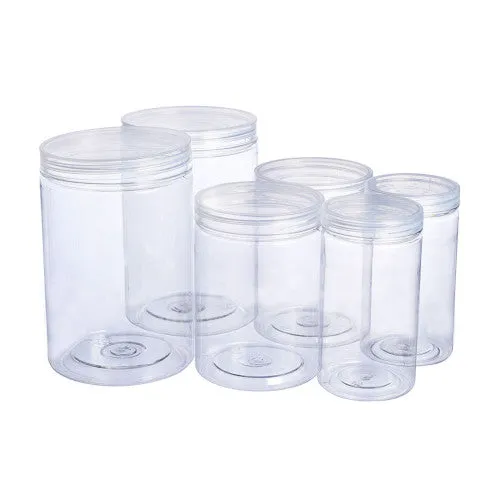 Bead Storage Containers, Column, Plastic, Clear, 3 Sizes