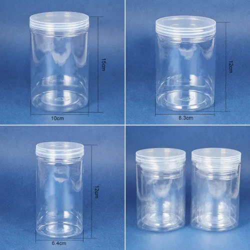 Bead Storage Containers, Column, Plastic, Clear, 3 Sizes