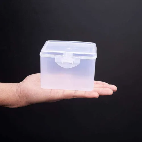 Bead Storage Containers, Plastic, Storage Container Box, Rectangle, With Hinged Lid, 9.6x10cm