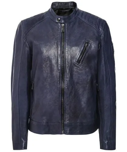 Belstaff Leather V Racer Jacket