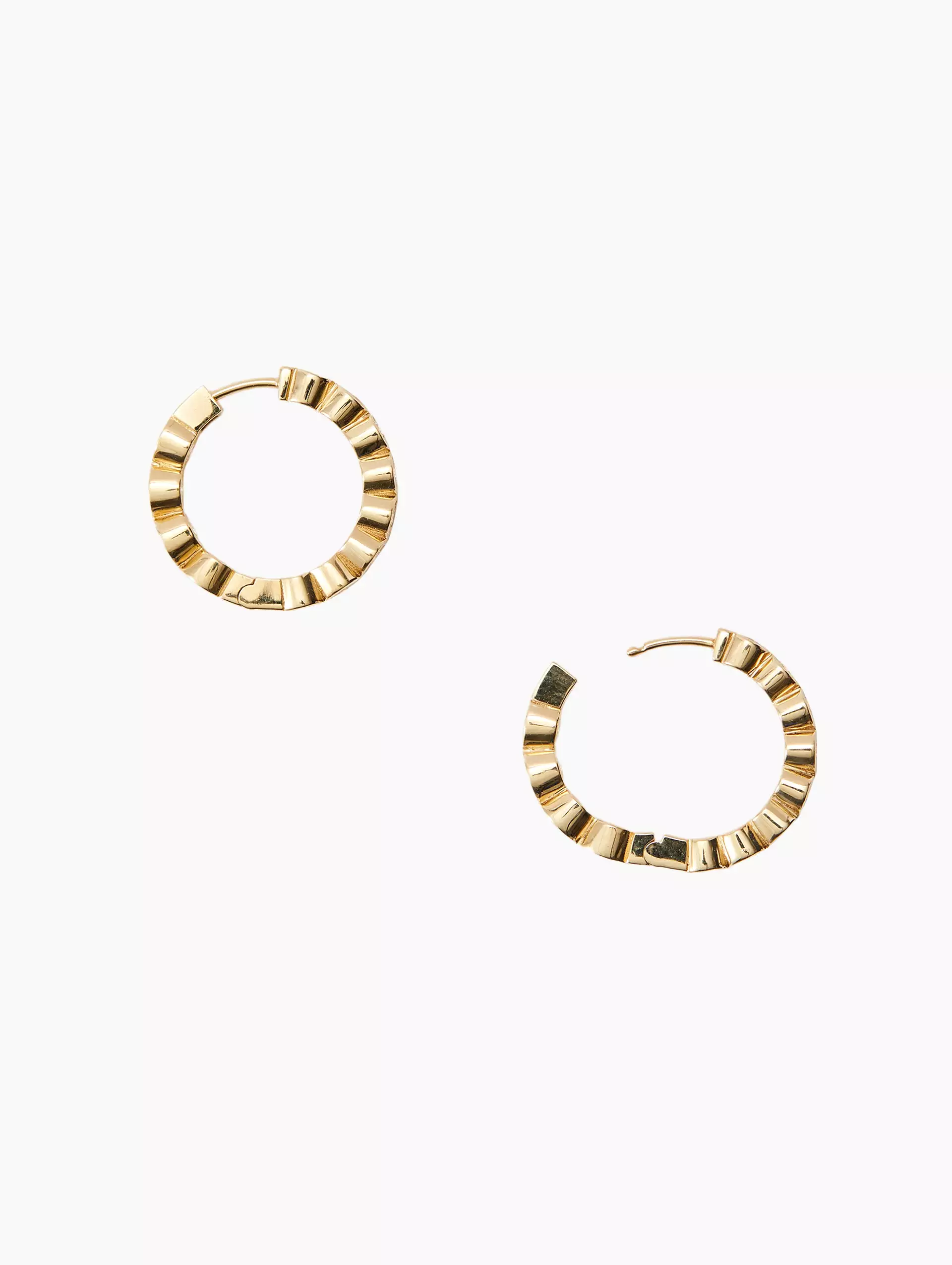 Bezel Diamond Hoops