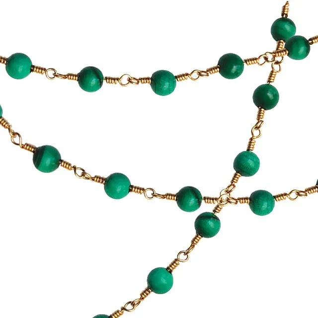 BOHEME DELPH MALACHITE BEAD CHAIN rts