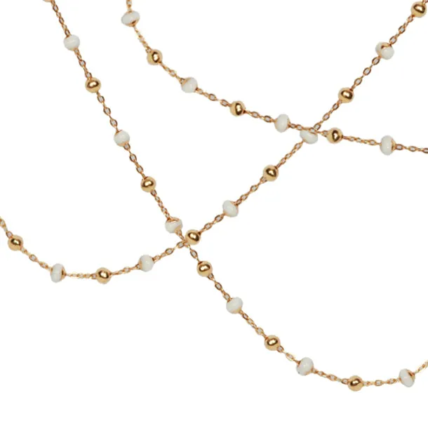 BOHEME ENAMEL GOLD BEAD CHAIN