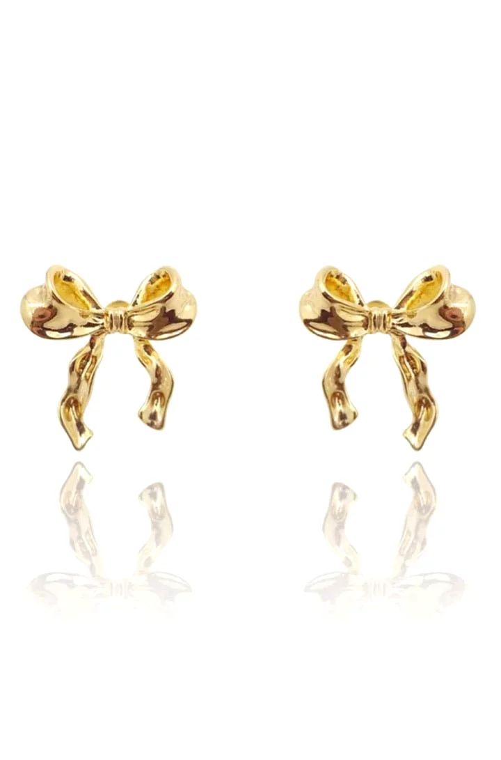 Bow Ribbon Stud Earrings