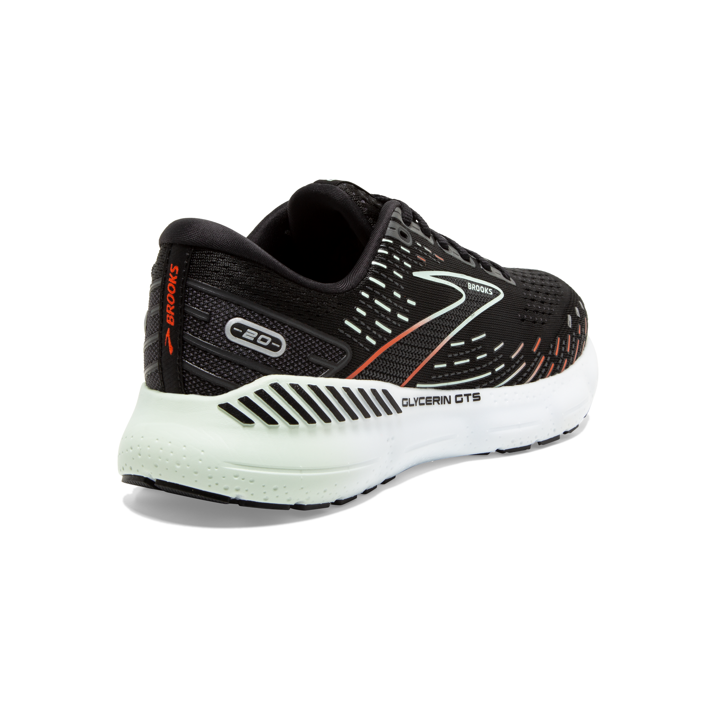 Brooks Glycerin GTS 20 (B Width) - Black/Red/Opal (Womens)