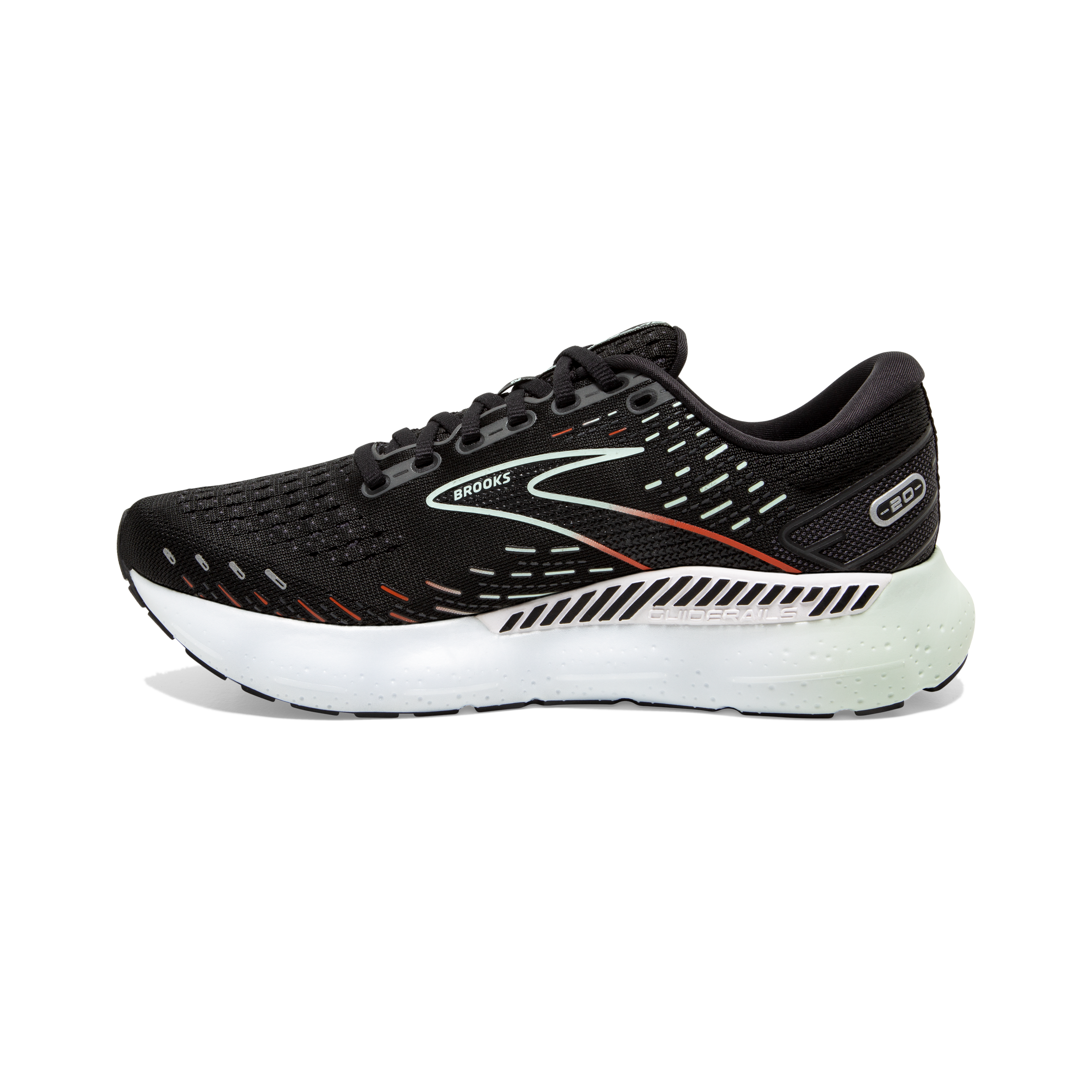 Brooks Glycerin GTS 20 (B Width) - Black/Red/Opal (Womens)