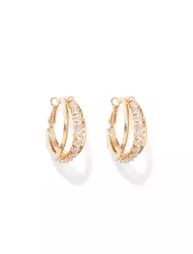 Cameron Cuboc Zirconia Stone Hoop Earrings