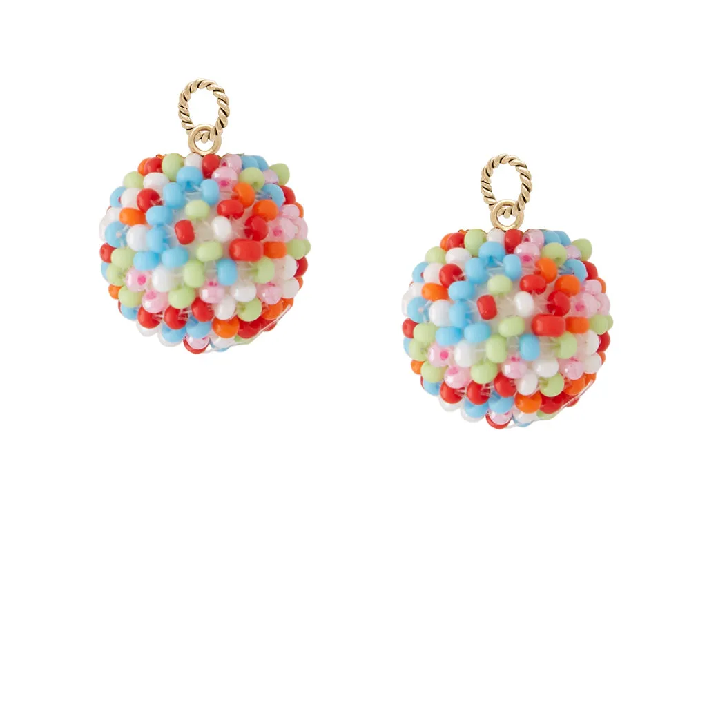 Caviar Multi-Color Glass Bead Earring Drops