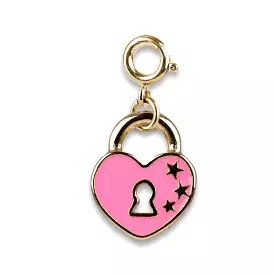 Charm It! Gold Heart Lock Charm