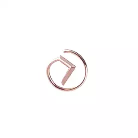 Check Twirl Earring, Rose Gold