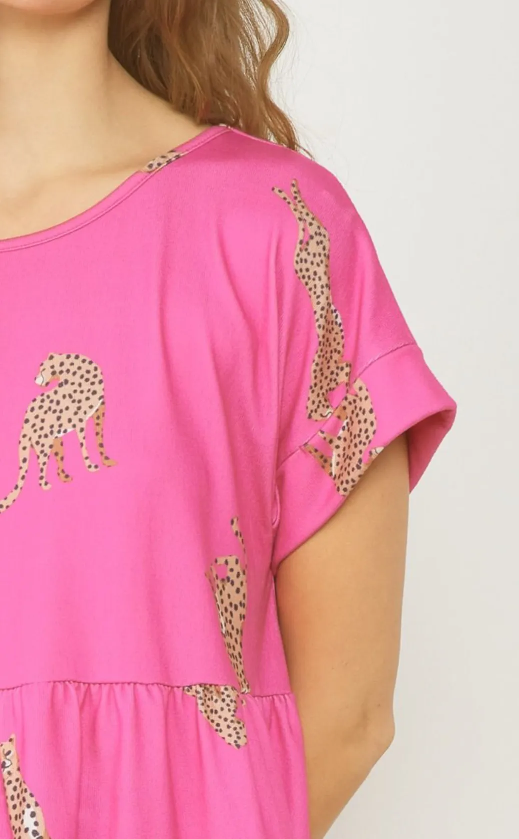 CHEETAH PRINT BABYDOLL SWEATER