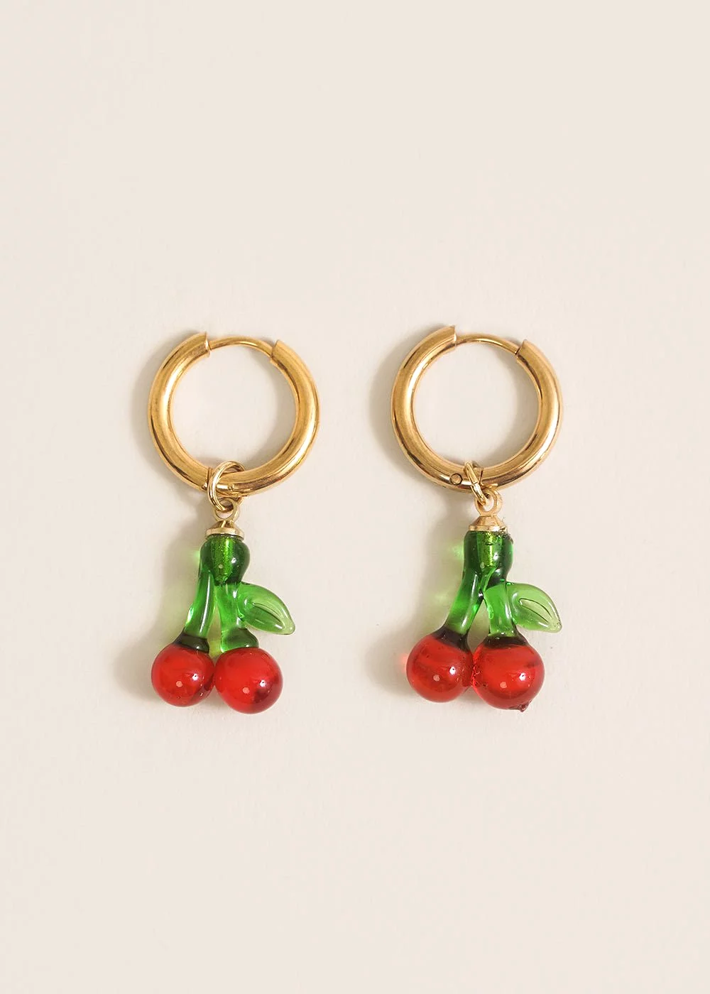 Cherries Hoop Earrings