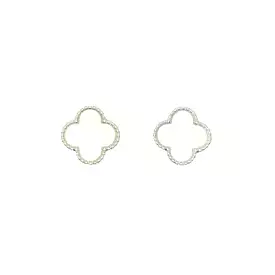 Clover Shaped Mother of Pearl Stud earrings