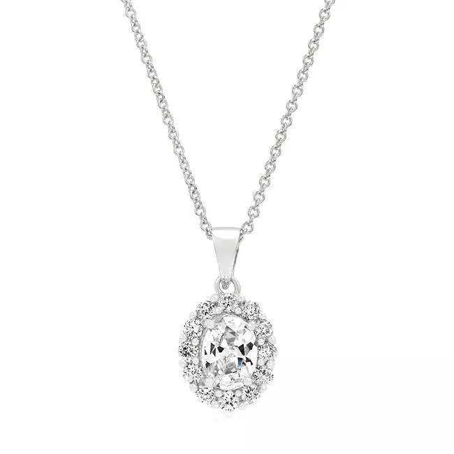 Cubic Zirconia Classic Estate Pendant