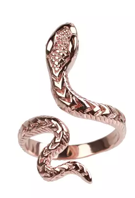 DICE SNAKE RING Rose gold